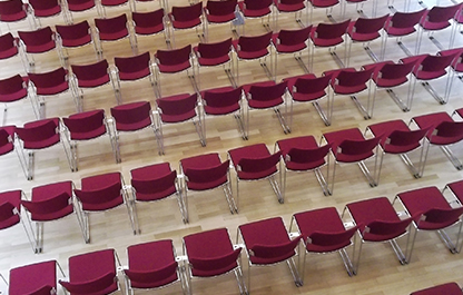 Raumakustik Palais Wittgenstein Düsseldorf bestuhlung