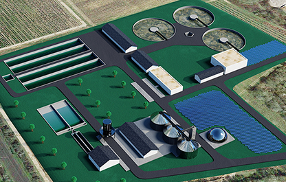 Rendering Klaeranlage Remagen. Kläranlage Kripp Sinzig Hochwasserresiliente Abwasserreinigung